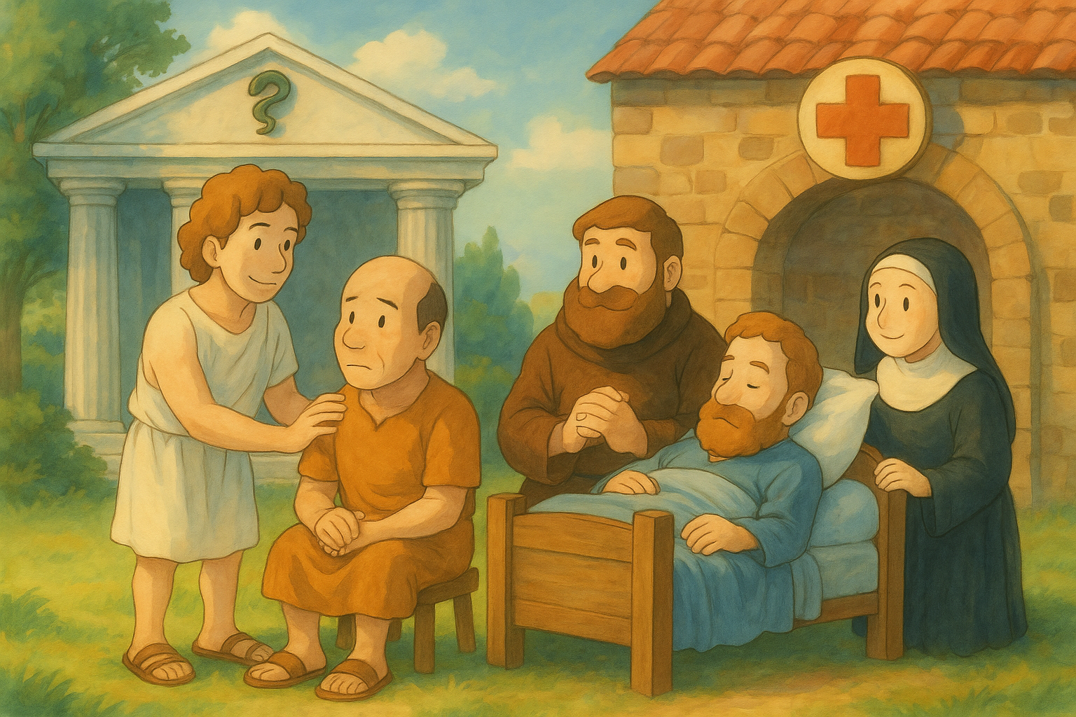 La nascita degli ospedali: dai templi greci dedicati ad Asclepio ai primi nosocomi medievali