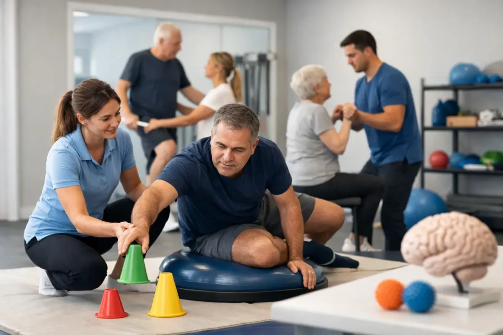 Esercizi di riabilitazione neuromotoria adulti